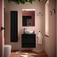 Mueble de baño Attila suspendido 2 cajones sobre encimera black satin de Salgar